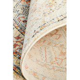 Network Rugs Sky Blue &amp; Beige Power-Loomed Transitional Round Rug