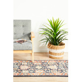 Network Rugs Navy &amp; Rust Power-Loomed Transitional Runner