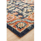 Network Rugs Navy &amp; Rust Power-Loomed Transitional Runner