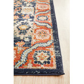 Network Rugs Navy &amp; Rust Power-Loomed Transitional Runner