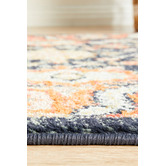Network Rugs Navy &amp; Rust Power-Loomed Transitional Runner