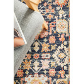 Network Rugs Navy &amp; Rust Power-Loomed Transitional Runner