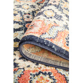 Network Rugs Navy &amp; Rust Power-Loomed Transitional Runner
