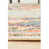 Network Rugs Rust &amp; Blue Power-Loomed Transitional Round Rug