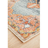 Network Rugs Rust &amp; Blue Power-Loomed Transitional Runner