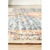 Network Rugs Rust &amp; Blue Power-Loomed Transitional Runner