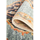 Network Rugs Rust &amp; Blue Power-Loomed Transitional Runner
