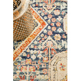 Network Rugs Rust &amp; Beige Power-Loomed Transitional Round Rug