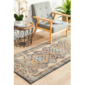 Network Rugs Rust &amp; Beige Power-Loomed Transitional Runner