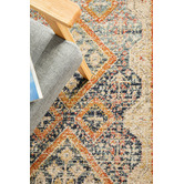 Network Rugs Rust &amp; Beige Power-Loomed Transitional Runner