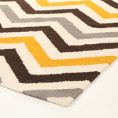 Network Rugs Flat Weave Design Rug Yellow Brown