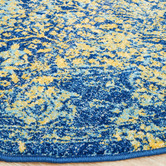 Network Rugs Royal Blue &amp; Yellow Radiance Round Rug