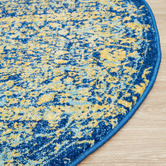 Network Rugs Royal Blue &amp; Yellow Radiance Round Rug