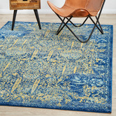 Network Rugs Royal Blue &amp; Yellow Radiance Rug