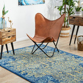 Network Rugs Royal Blue &amp; Yellow Radiance Rug