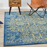 Network Rugs Royal Blue &amp; Yellow Radiance Rug