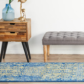 Network Rugs Royal Blue &amp; Yellow Radiance Runner