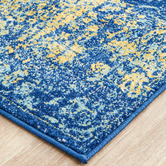 Network Rugs Royal Blue &amp; Yellow Radiance Runner