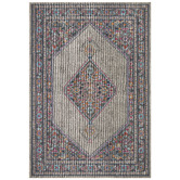 Network Rugs Grey Power Loomed Distressed Modern Rug