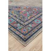 Network Rugs Grey Power Loomed Distressed Modern Rug