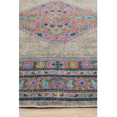 Network Rugs Grey Power Loomed Distressed Modern Rug