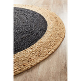 Network Rugs Jute Natural Black Rug
