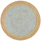 Network Rugs Natural &amp; Light Blue Jute Rug