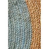 Network Rugs Natural &amp; Light Blue Jute Rug