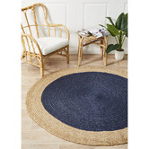 Network Rugs Jasmine Round Navy Rug