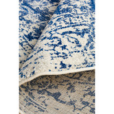 Network Rugs Bone, White &amp; Navy Round Art Moderne Cezanne Rug