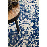 Network Rugs Bone, White &amp; Navy Art Moderne Cezanne Rug