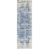 Network Rugs Bone, White &amp; Navy Art Moderne Cezanne Runner