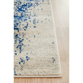 Network Rugs Bone, White &amp; Navy Art Moderne Cezanne Runner