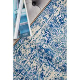 Network Rugs Bone, White &amp; Navy Art Moderne Cezanne Runner