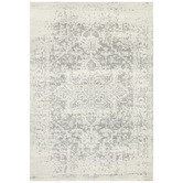 Network Rugs Bone, White &amp; Silver Vintage-Style Art Moderne Cezanne Rug