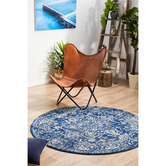 Network Rugs Navy &amp; Round Art Moderne Cezanne Rug