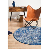 Network Rugs Navy &amp; Round Art Moderne Cezanne Rug