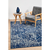 Network Rugs Navy Art Moderne Cezanne Rug | Temple & Webster