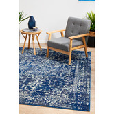 Network Rugs Navy Art Moderne Cezanne Rug | Temple & Webster