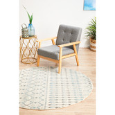 Network Rugs Round Bone White Moderne Salon Rug