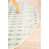 Network Rugs Round Bone White Moderne Salon Rug