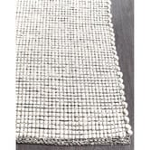 Network Rugs Black &amp; White Felted Wool Scandi Rug