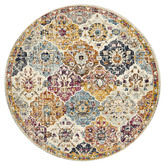 Network Rugs Multi Coloured Derya Round Rug