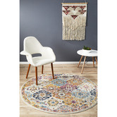 Network Rugs Multi Coloured Derya Round Rug