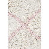 Network Rugs Ivory &amp; Pink Nahla Fringed Moroccan Rug
