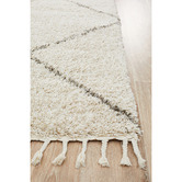 Network Rugs Natural Tan &amp; Brown Nahla Fringed Moroccan Rug