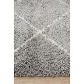 Network Rugs Silver &amp; Ivory Nahla Fringed Moroccan Rug