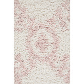 Network Rugs Ivory &amp; Pink Rabia Fringed Tribal-Style Rug