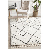 Network Rugs Monochrome Samira Fringed Rug | Temple & Webster