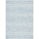 Network Rugs Blue &amp; Natural Flat-Woven Indoor/Outdoor Rug